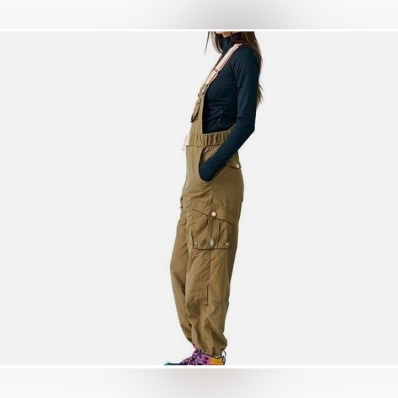 Free People Movement Medium Morning Meadow Jumpsuit Overalls With Flaws Green - Picture 13 of 13